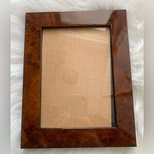 Frame Faux Vintage Burlwood Laqured Brown Picture Frame
